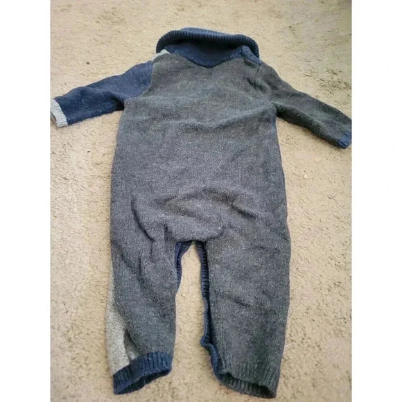 Baby Gap Cable Sweater Baby One Piece Blue Grey - Picture 5 of 5